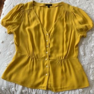 J. Crew Button-up Peplum Top